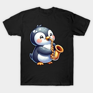 Penguin Saxophonist Jazz Concert T-Shirt